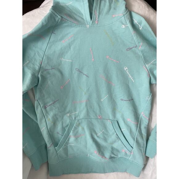 Champion Sweater Girls Pullover Hoodie With Pocket Size Large - Picture 1 of 7